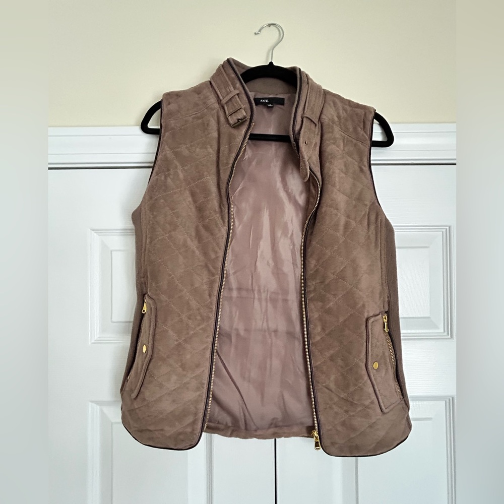 Brown Microsuede Vest